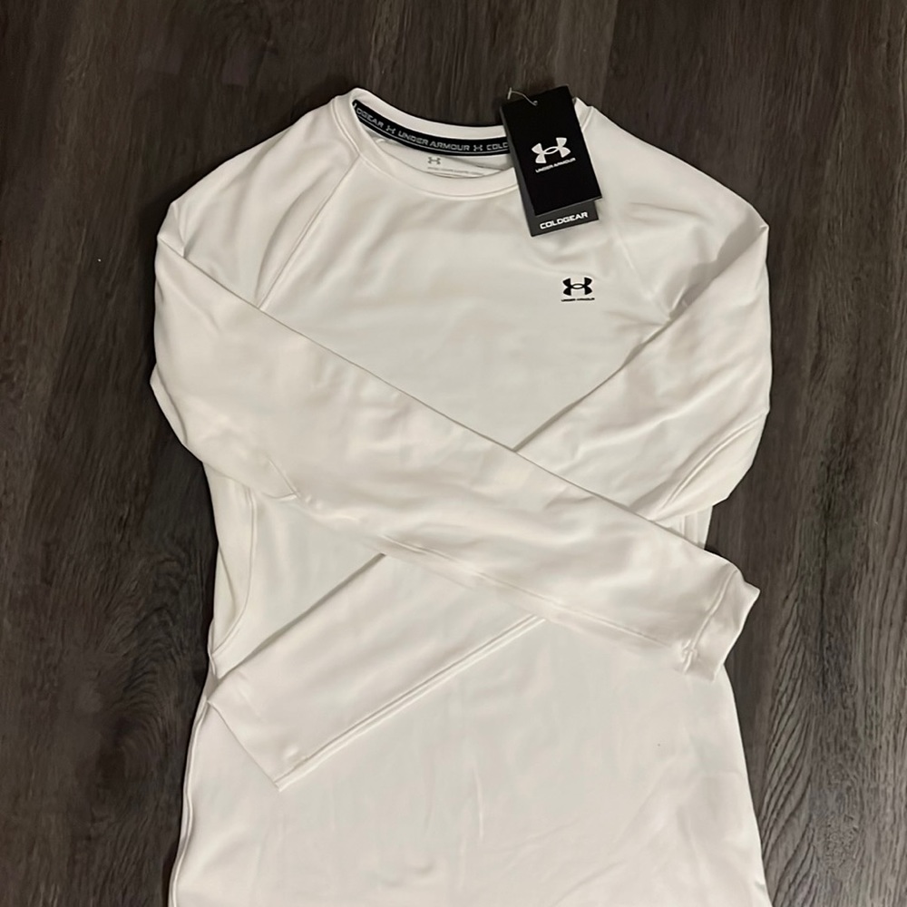 Under Armour Cold Gear, white lined, fitted, size S, never worn, NWT